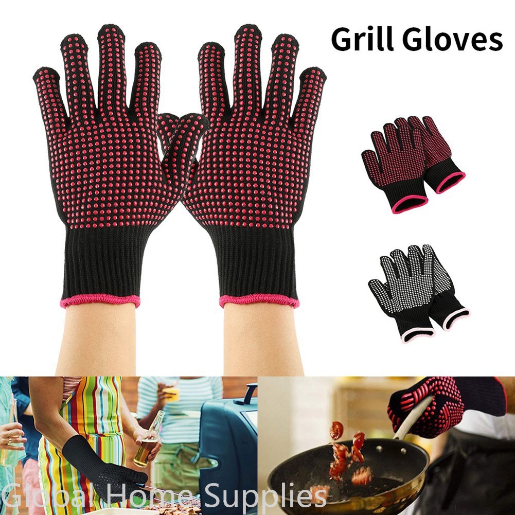 Oven Mitt Silicone - 바베큐 방지 장갑 전자 레인지 베이킹