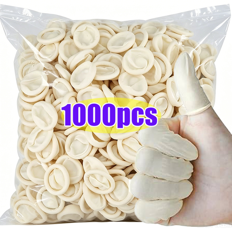 Latex Disposable Glove - 1000pcs 흰색 일회용 손가락 보호대 장갑