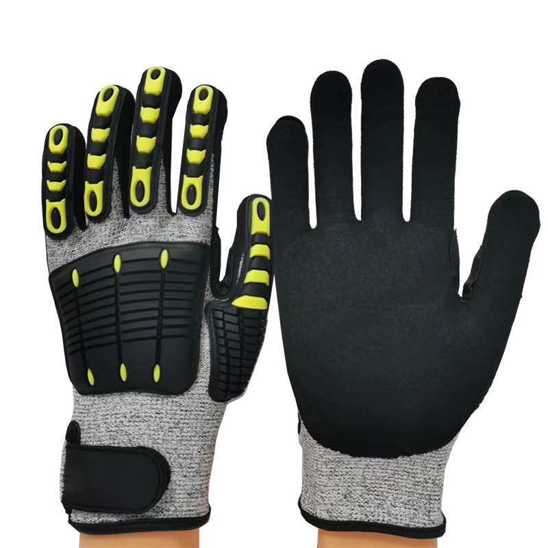 Work Glove Impact - 진동 방지 장갑 SBR 패딩 TPR
