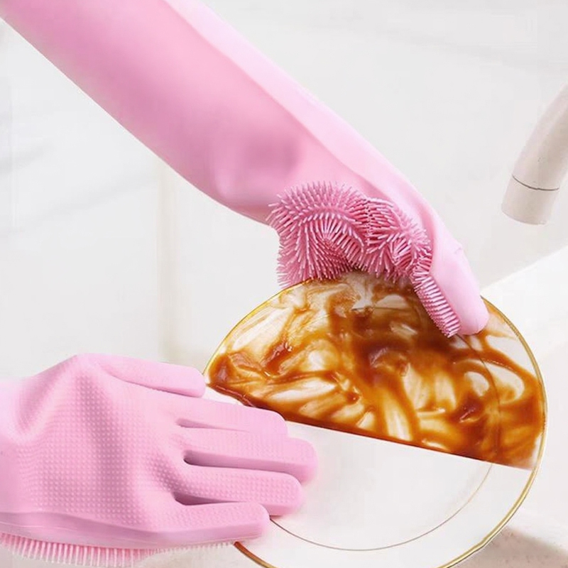 Dish Glove Rubber - 주방용 매직 실리콘 고무 설거지 장갑,
