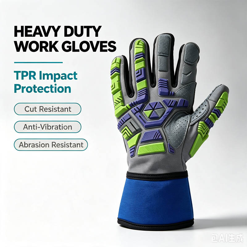 Work Glove Impact - 헤비 듀티 작업 안전 장갑, TPR