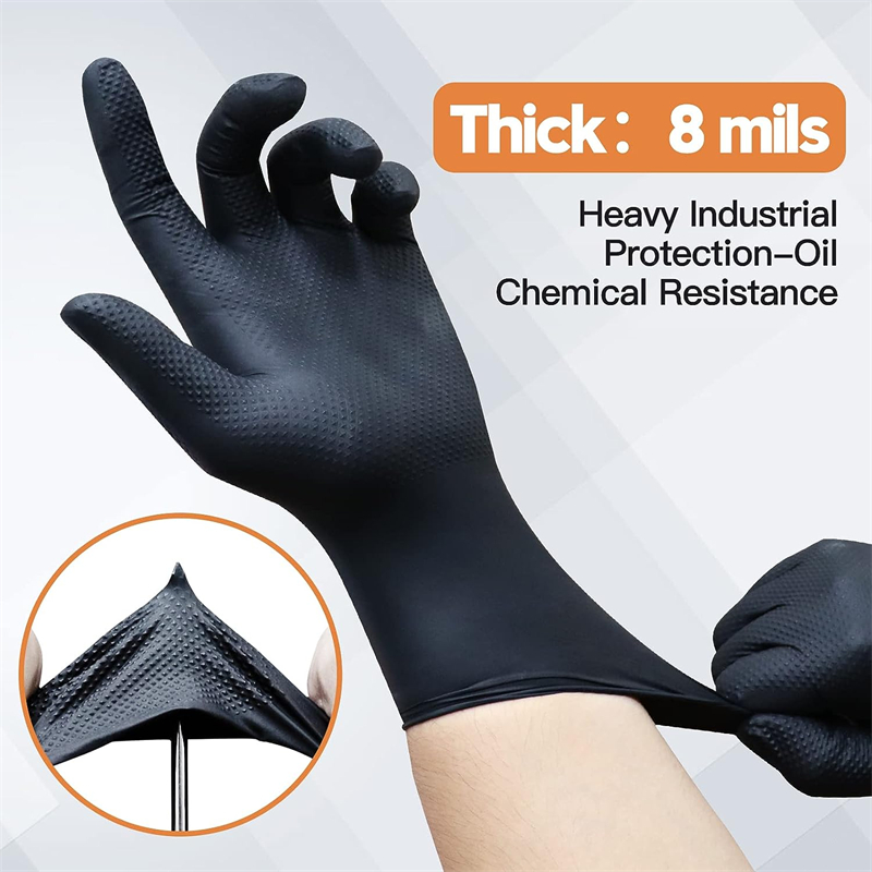 검은색 니트릴 장갑 일회용 8밀 라텍스 프리 정비사 장 - Nitrile Mechanic Glove 리뷰 및 가격