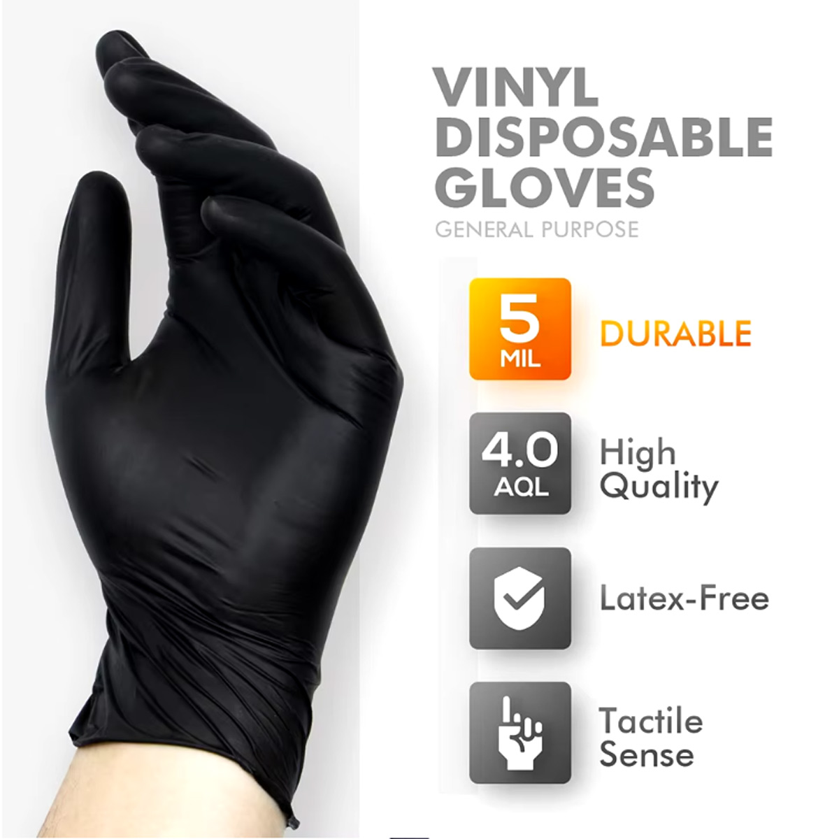20/50/100pcs 검정색 비닐 장갑 식품 등급 장 - Rubber Glove Cleaning 리뷰 및 가격