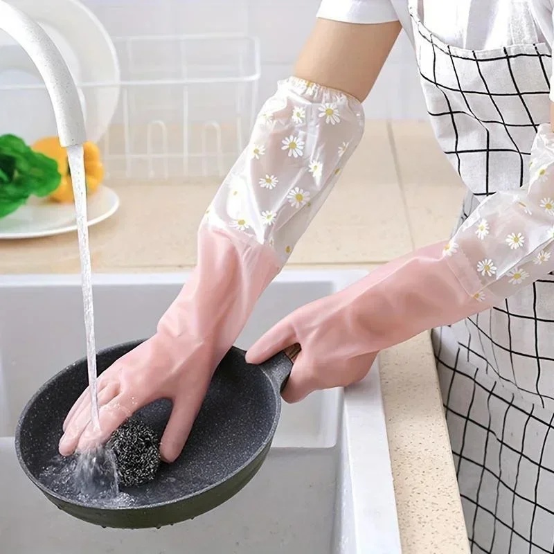 가정용 긴팔 고무장갑 설거지 장갑 주방 오븐 애완동물  - Rubber Glove Cleaning 리뷰 및 가격