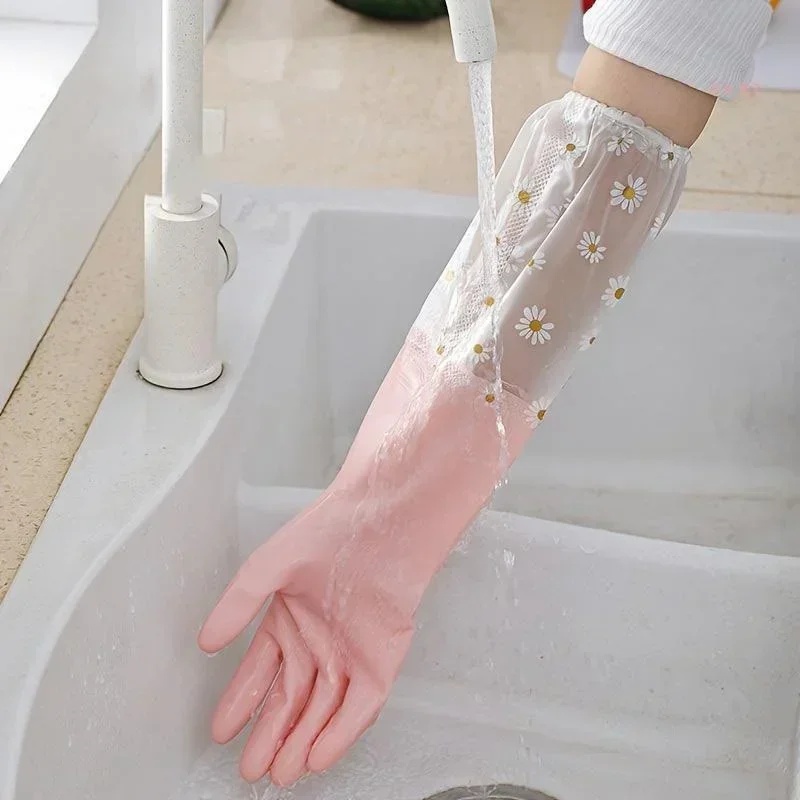 가정용 긴팔 고무장갑 설거지 장갑 주방 오븐 애완동물  - Rubber Glove Cleaning 리뷰 및 가격