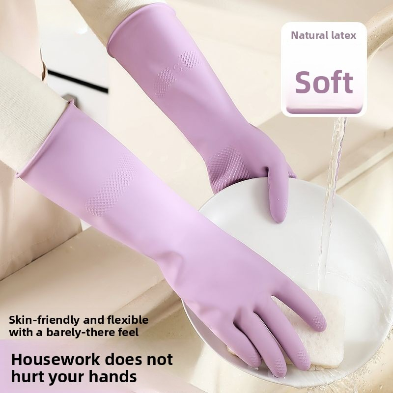 라텍스 설거지 장갑, 면 라이너 및 미끄럼 방지 그립  - Rubber Glove Cleaning 리뷰 및 가격