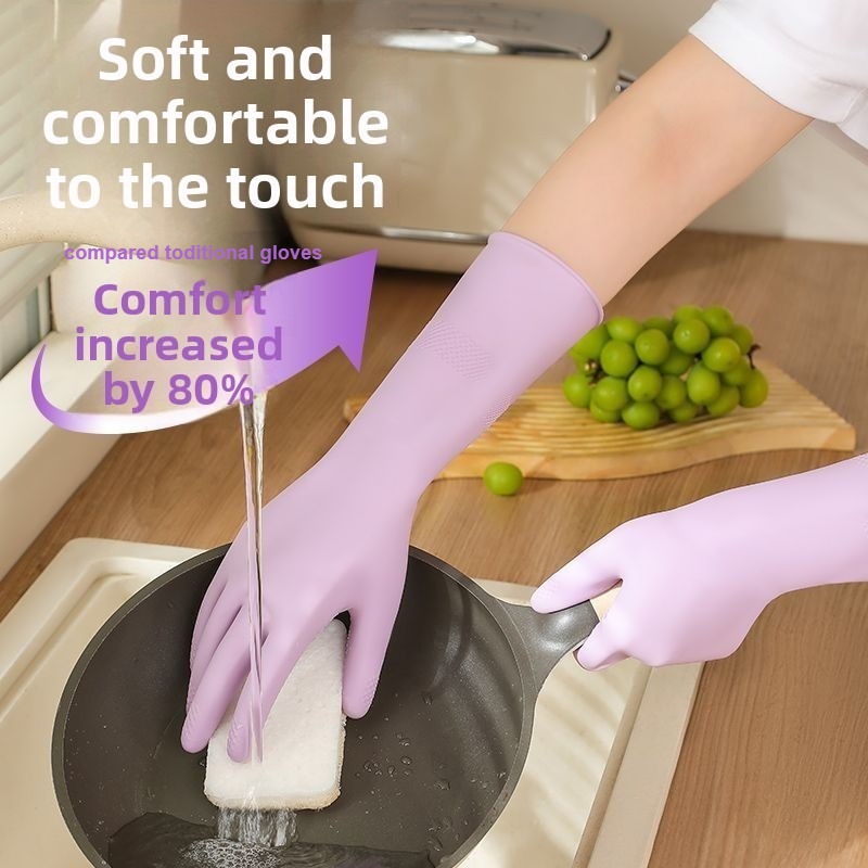 라텍스 설거지 장갑, 면 라이너 및 미끄럼 방지 그립  - Rubber Glove Cleaning 리뷰 및 가격