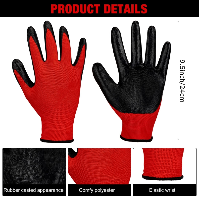 4/20PCS 니트릴 코팅 안전 작업 장갑 산업 기계  - Nitrile Mechanic Glove 리뷰 및 가격