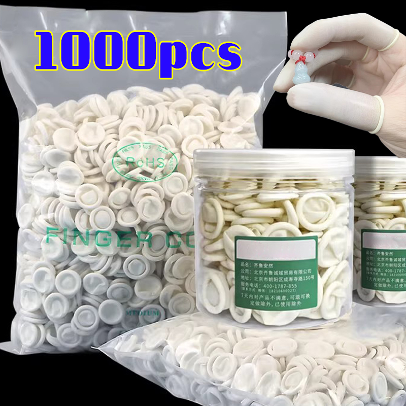 1000pcs 흰색 일회용 손가락 보호대 장갑 방진 방 - Latex Disposable Glove 리뷰 및 가격