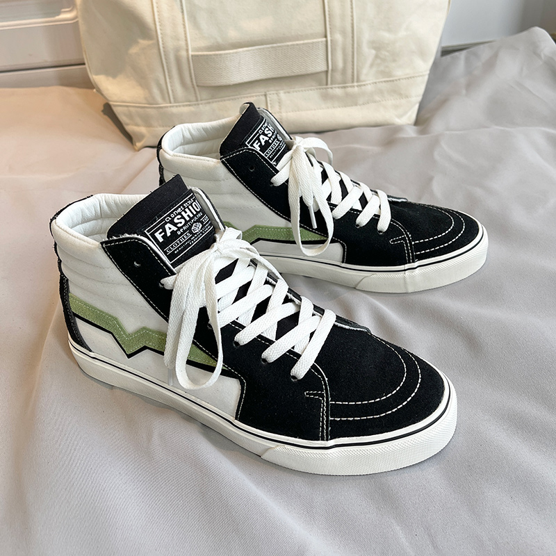 레트로 하이탑 스니커즈 남녀 공용 블랙 그린 스케이트보 - Vans Shoes Authentic 리뷰 및 가격