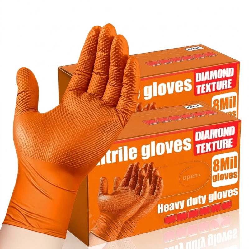 헤비 듀티 오렌지 니트릴 장갑 8mil 산업용 일회용  - Nitrile Mechanic Glove 리뷰 및 가격
