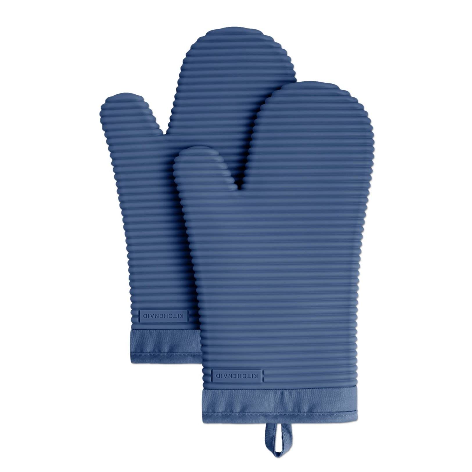리브드 소프트 실리콘 오븐 미트 세트, 블루 버드나무  - Oven Mitt Silicone 리뷰 및 가격
