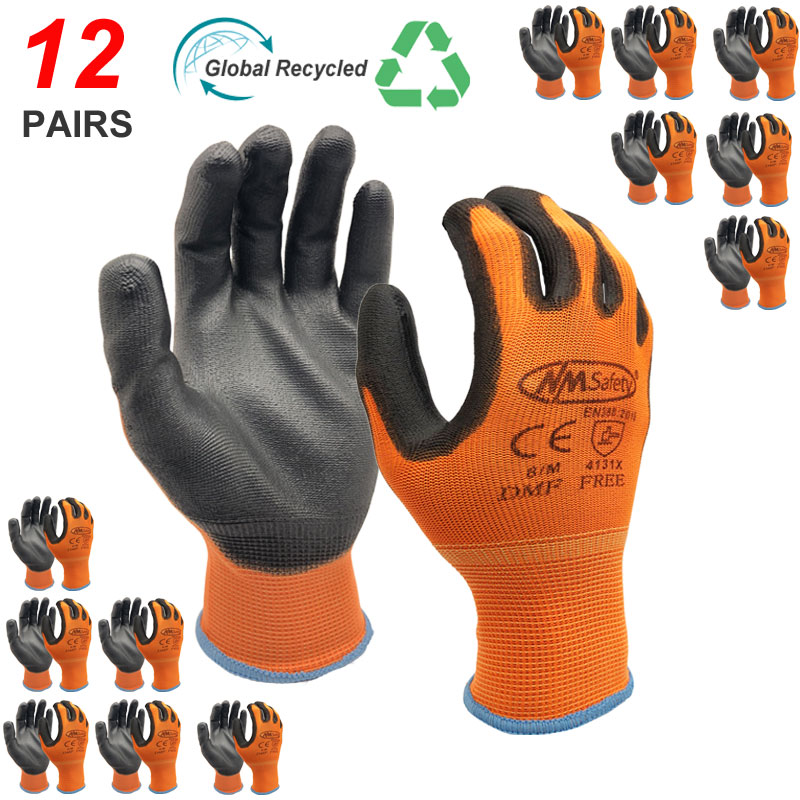NMSafety 12 쌍 PU 팜 코팅용 작업 장갑 안 - Nitrile Mechanic Glove 리뷰 및 가격