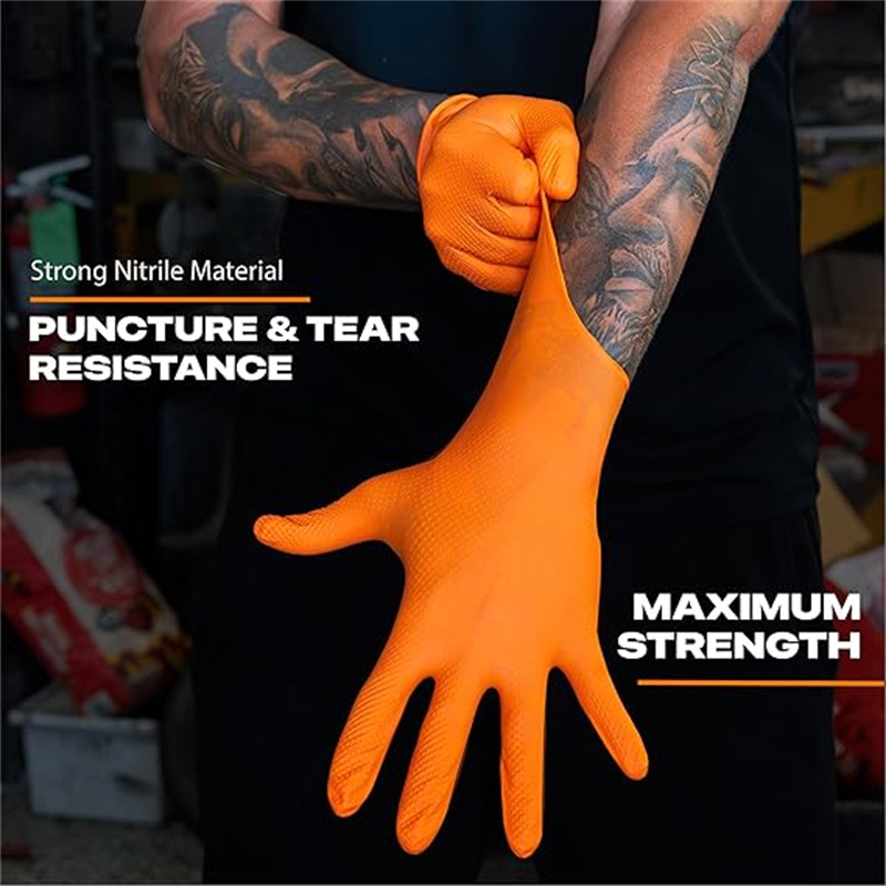 8밀 두께의 고강도 안전 작업 장갑 다이아몬드 텍스처  - Nitrile Mechanic Glove 리뷰 및 가격